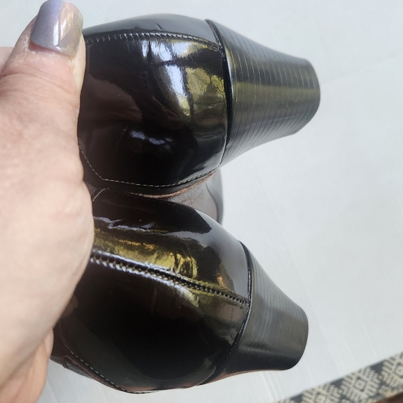 MUNRO AMERICAN Jillian Brown Patent Cap Toe Leather Pumps Heels Shoe Size 7 ** - Picture 9 of 9